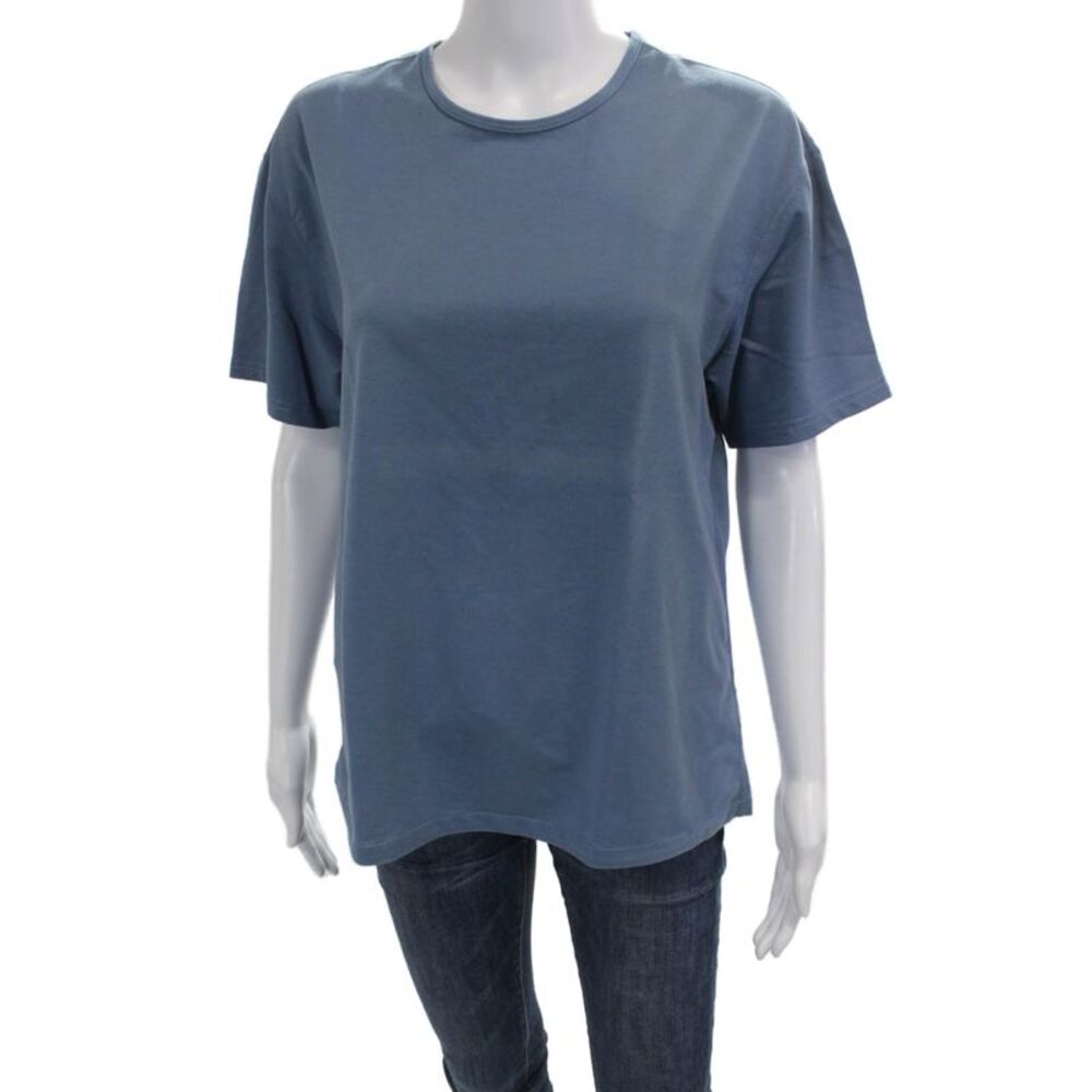 BYLT Unisex Blue Basic T-Shirt Short Sleeve Crew Neck Size M